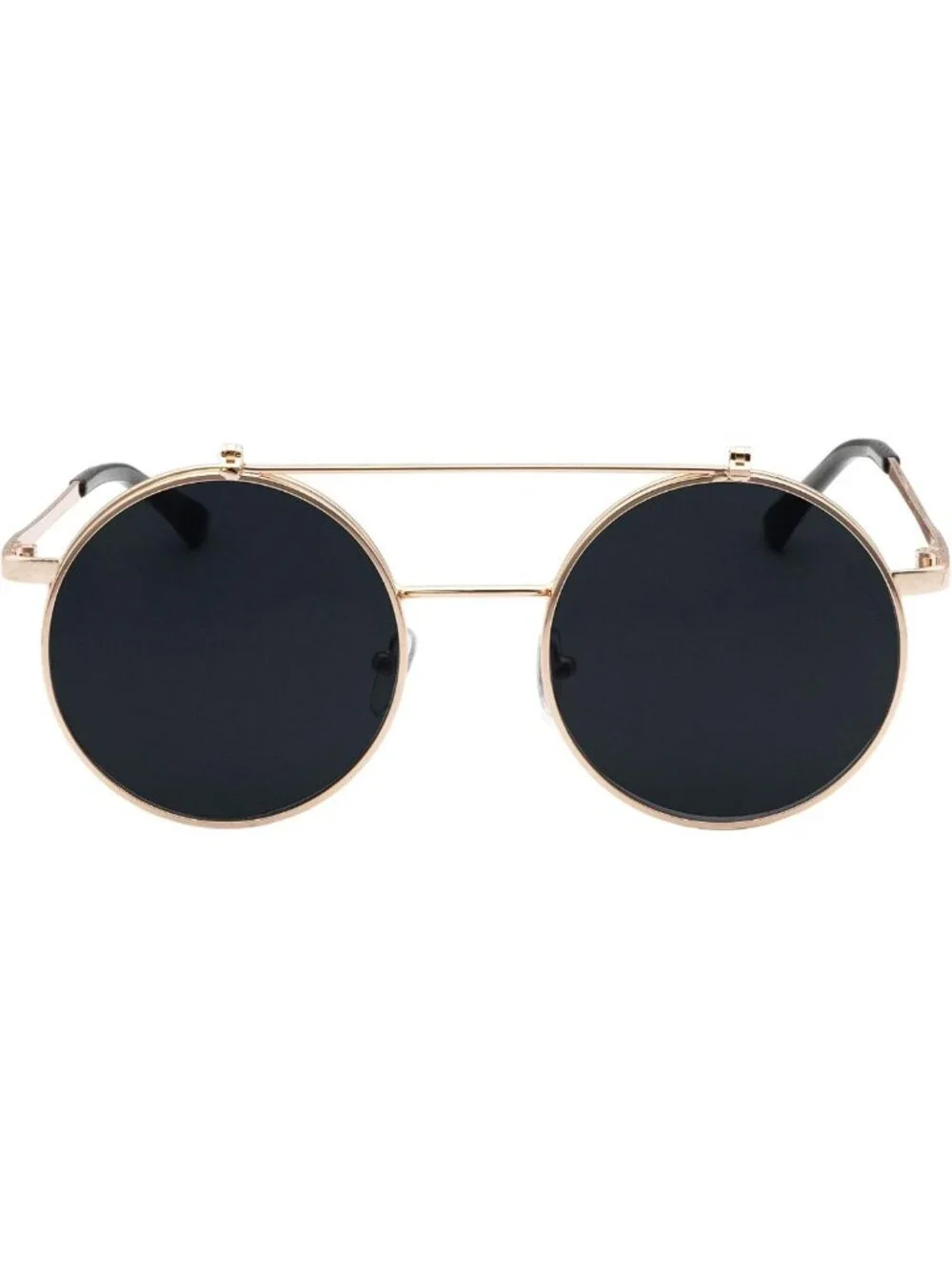 Retro Flip-Up Round Goggles | Steampunk Style Sunglasses for Unique Fashion